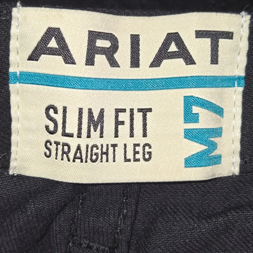 Ariat NWT M7 Slim Fit Straight Leg Jeans Mens 30x32 Dark Wash Black 10050817‎